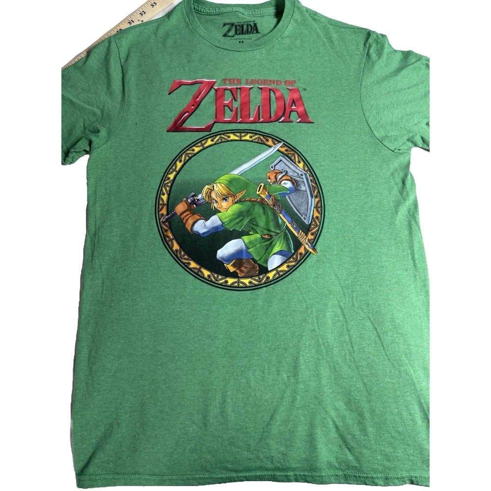 THE LEGEND OF ZELDA: A LINK TO THE PAST MEDIUM SHORT SLEEVE GREEN T-SHIRT PREOWN